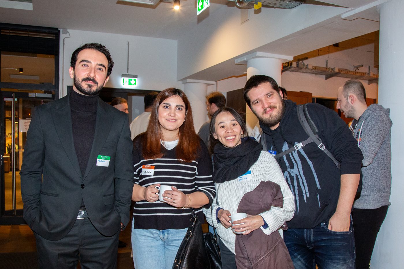 Students meeting at a community event